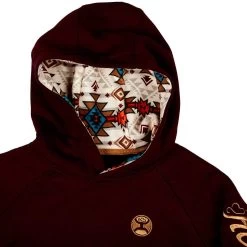Hooey Girl's Monterrey Maroon Hoodie -HORSE TACK Store HH1168MA Y 3
