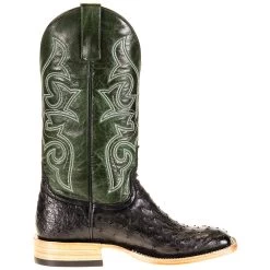Horsepower Men's Top Hand Black Full Quill Ostrich 13in. Emerald Explosion Top -HORSE TACK Store HP8004 4
