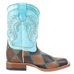 Horsepower Boots Kid's Insane In The Membrane Patchwork Cowboy Boots -HORSE TACK Store HPK1055 5