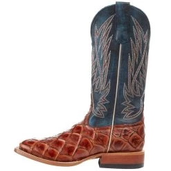 Horsepower Boots Kid's Cognac Filet Of Fish Seas Turquoise Top Cowboy Boots -HORSE TACK Store HPK1823 31