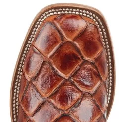 Horsepower Boots Kid's Cognac Filet Of Fish Seas Turquoise Top Cowboy Boots -HORSE TACK Store HPK1823 51