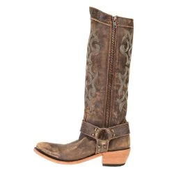 Women`s Liberty Black Brown Vintage Canela Tall Boot -HORSE TACK Store LB 711135 2