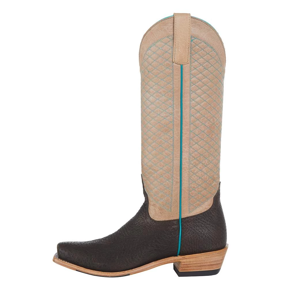 Macie Bean Womens Top Hand Shrunken Grey W/Tan Top Boot 5 Macie Bean Womens Top Hand Shrunken Grey W/Tan Top Boot - Image 3