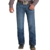 Cinch Men's Jess Slim Fit Dark Stonewash Jean -HORSE TACK Store MB54438001 01