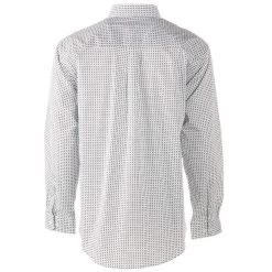 Men's Cinch White And Blue Print Button-Down Shirt -HORSE TACK Store MTW1105374 3