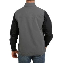 Cinch Men's Lightweight Vest Charcoal -HORSE TACK Store MWV1238002 3