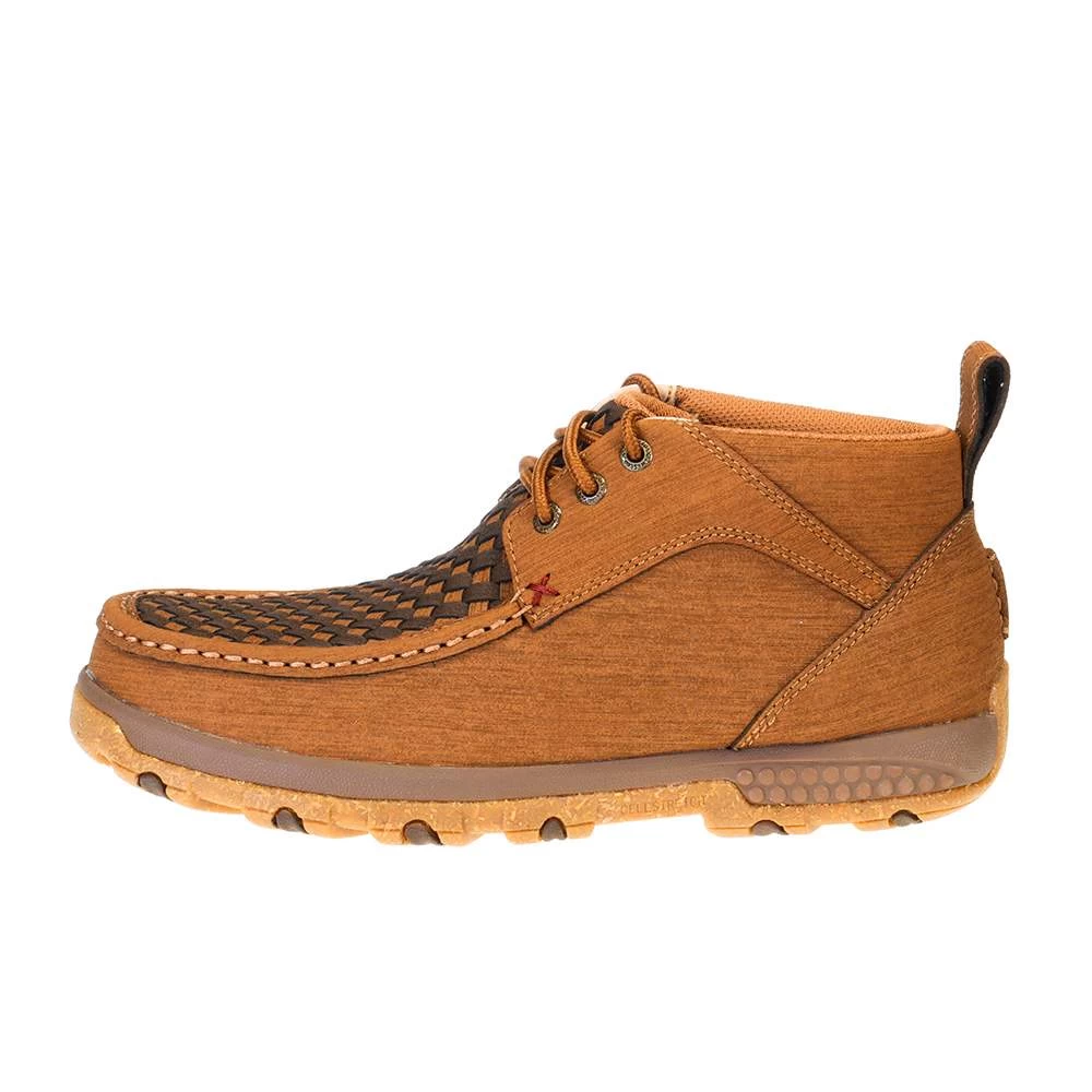 Twisted X Men's CellStretch Clay Cocoa Patch Chukka Driving Moc 5 Twisted X Men's CellStretch Clay Cocoa Patch Chukka Driving Moc - Image 3