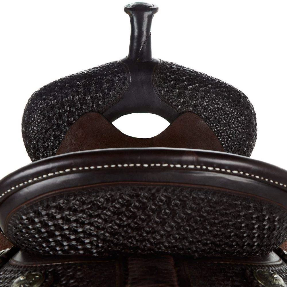 Martin Saddlery Chocolate Crown C 1/2 Breed Barrel Saddle 5 Martin Saddlery Chocolate Crown C 1/2 Breed Barrel Saddle - Image 3