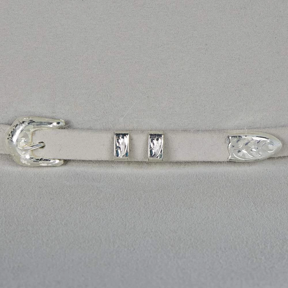 Resistol 40X Arena Silverbelly 4 1/4in. Brim Open Crown Felt Cowboy Hat 5 Resistol 40X Arena Silverbelly 4 1/4in. Brim Open Crown Felt Cowboy Hat - Image 3