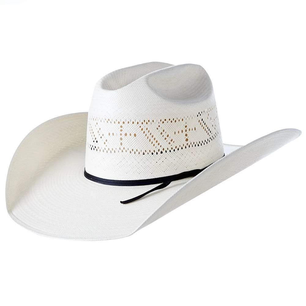 Rodeo King Ivory Cross Open Crown 4 1/2in. Brim Straw Cowboy Hat 5 Rodeo King Ivory Cross Open Crown 4 1/2in. Brim Straw Cowboy Hat - Image 3