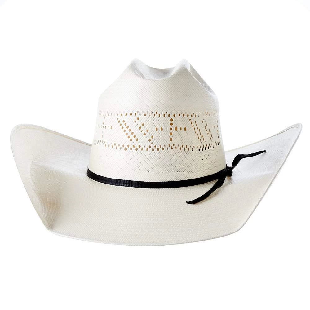 Rodeo King Ivory Cross Open Crown 4 1/2in. Brim Straw Cowboy Hat 6 Rodeo King Ivory Cross Open Crown 4 1/2in. Brim Straw Cowboy Hat - Image 4