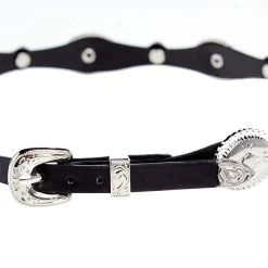 Rodeo King Black Scalloped Hat Band With Silver Conchos -HORSE TACK Store RK2356 3