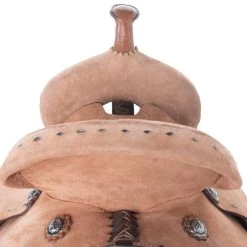 Tough 1 Branson 12in. Youth Roughout Barrel Saddle With Buckstitch -HORSE TACK Store RK2970 3