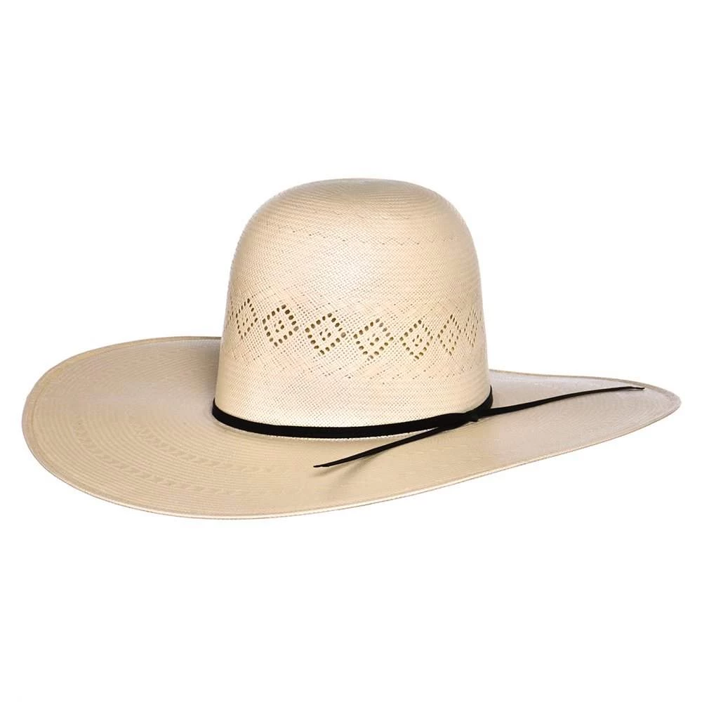 Rodeo King 24K Shantung Diamond 5in. Brim Open Crown Straw Hat 7 Rodeo King 24K Shantung Diamond 5in. Brim Open Crown Straw Hat - Image 5