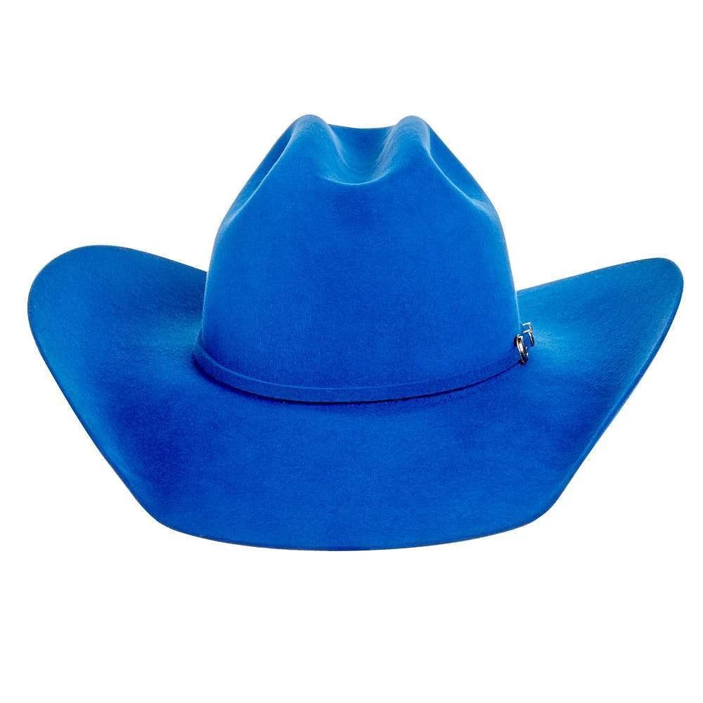Rodeo King 7X Cobalt Blue 4in. Brim Open Crown Felt Cowboy Hat 6 Rodeo King 7X Cobalt Blue 4in. Brim Open Crown Felt Cowboy Hat - Image 4