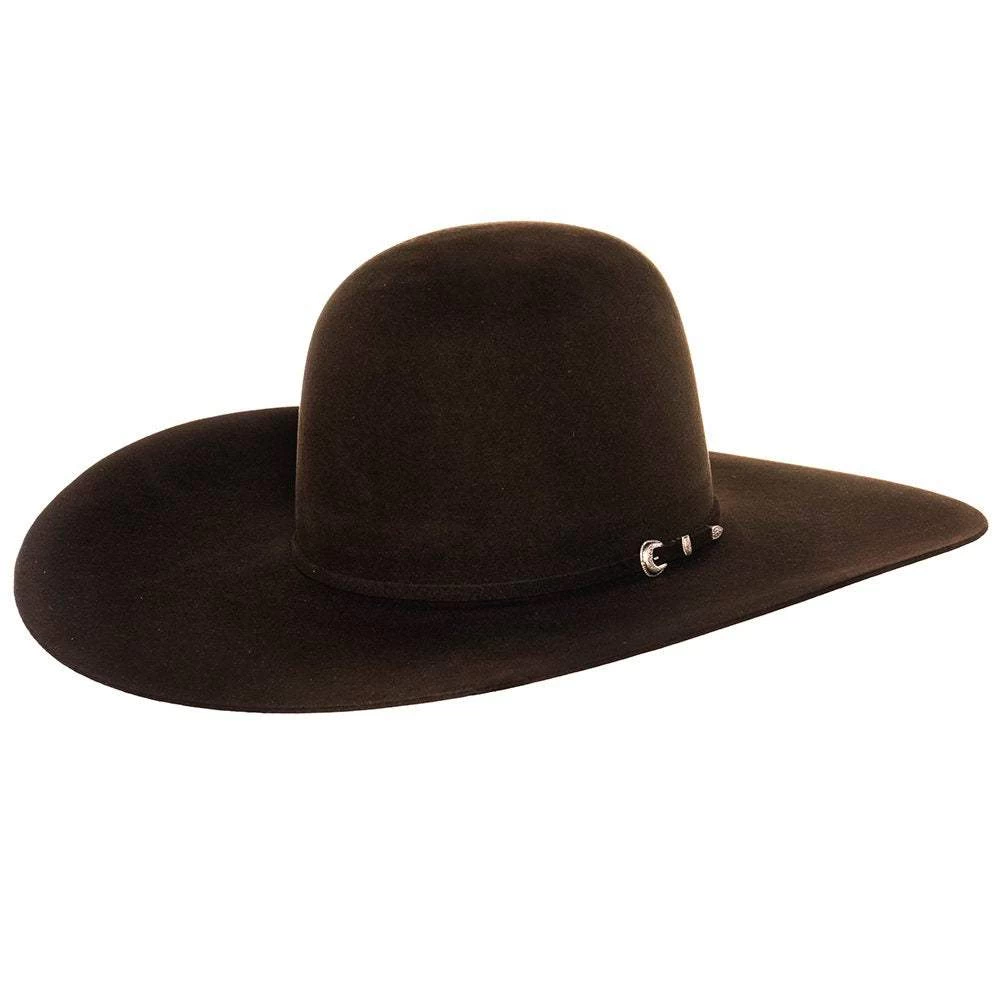 Rodeo King 7X Chocolate 5in. Brim Open Crown Self Band Felt Hat 5 Rodeo King 7X Chocolate 5in. Brim Open Crown Self Band Felt Hat - Image 3