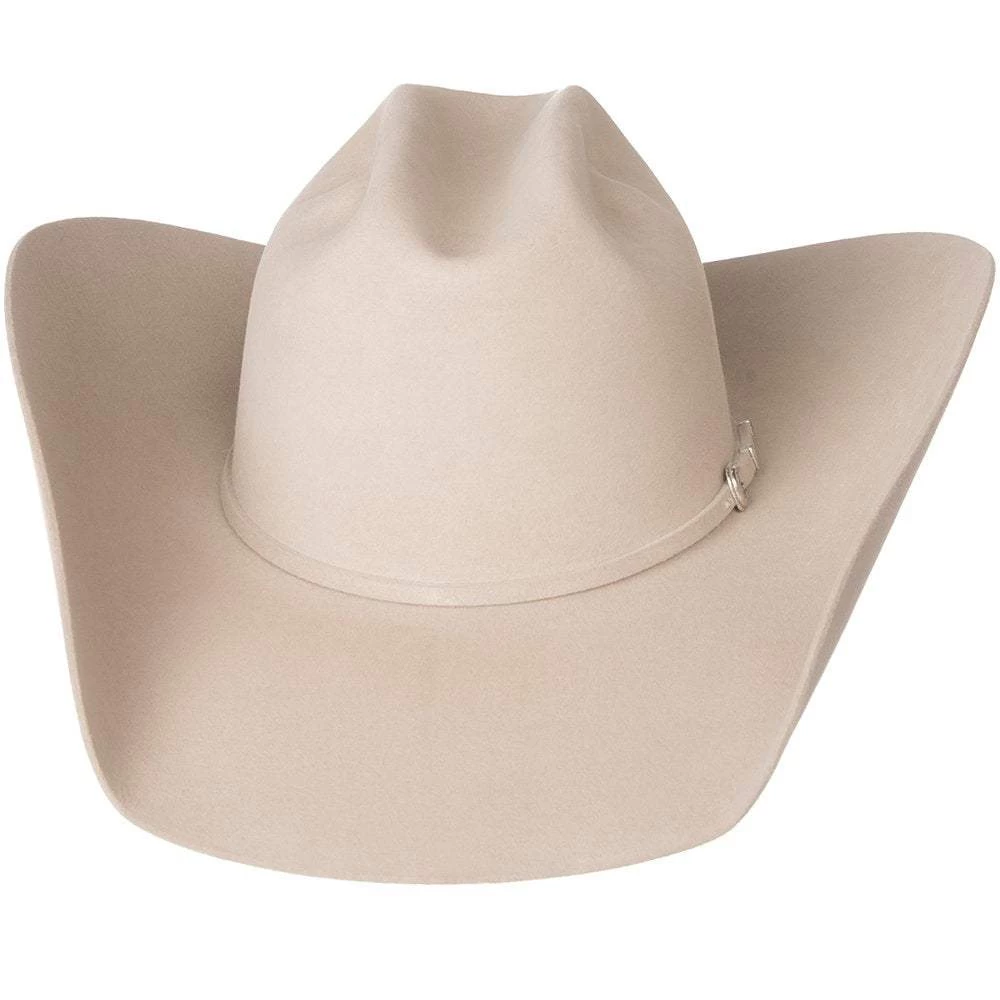 Rodeo King 7X Silver Belly Open Crown 4-1/2in. Brim Self Banded Felt Cowboy Hat 4 Rodeo King 7X Silver Belly Open Crown 4-1/2in. Brim Self Banded Felt Cowboy Hat - Image 2