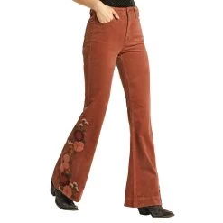 Rock & Roll Denim Corduroy Embroidered Trouser -HORSE TACK Store RRWD5HR0J9 21