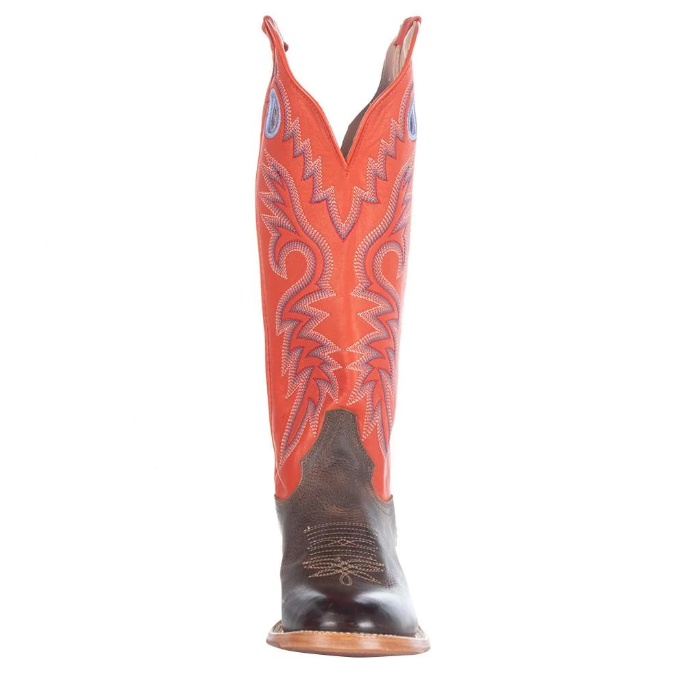 Tony Lama Women's Stout Brown Scarlett 15in. Buckaroo Cowgirl Boots 4 Tony Lama Women's Stout Brown Scarlett 15in. Buckaroo Cowgirl Boots - Image 2