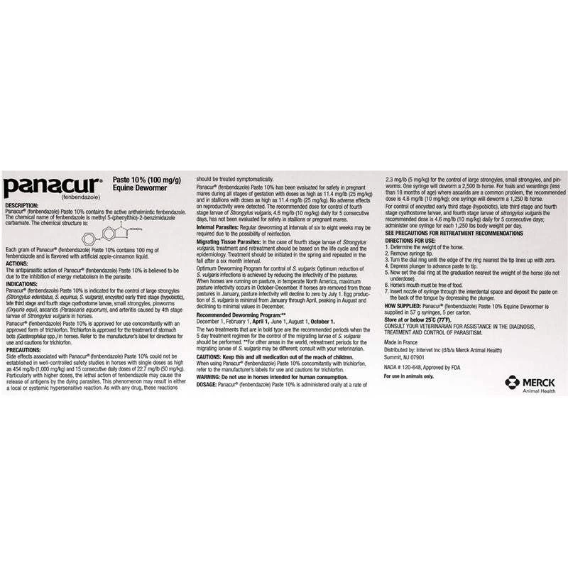 Merck Animal Health Panacur PowerPac 5x57 Gram 5 Merck Animal Health Panacur PowerPac 5x57 Gram - Image 3