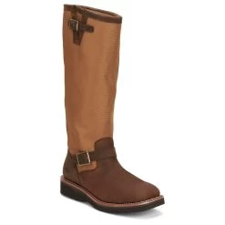 Justin Boots Men's Cottonwood Hickory Brown Square Toe 17in Tall Snake Boot 9 Justin Boots Men's Cottonwood Hickory Brown Square Toe 17in Tall Snake Boot -HORSE TACK Store SN5914 02