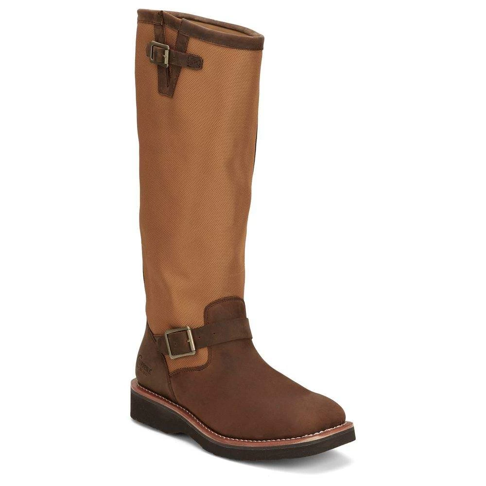 Justin Boots Men's Cottonwood Hickory Brown Square Toe 17in Tall Snake Boot 5 Justin Boots Men's Cottonwood Hickory Brown Square Toe 17in Tall Snake Boot - Image 3