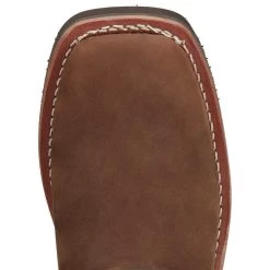 Justin Boots Women's Cottonwood Hickory Brown Square Toe 17in Tall Snake Boot -HORSE TACK Store SN6914 04