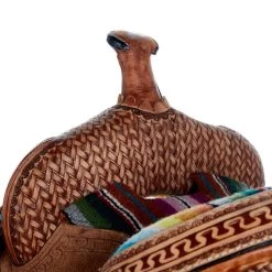 Tough 1 10in. Woven Serape Seat Barrel Saddle -HORSE TACK Store SR1610 3