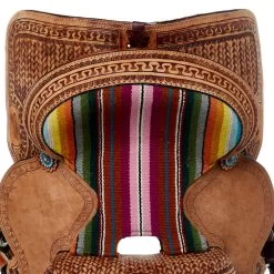Tough 1 10in. Woven Serape Seat Barrel Saddle -HORSE TACK Store SR1610 4