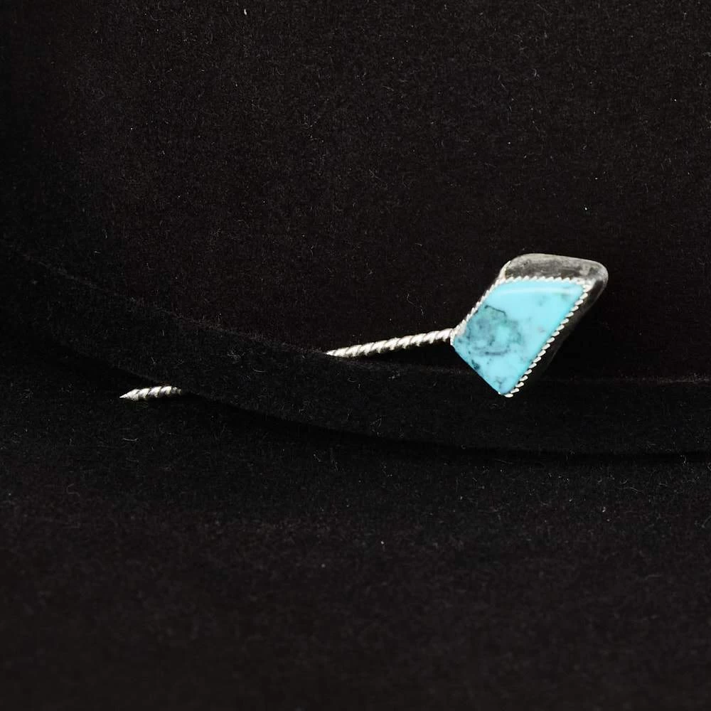 T5 Silver Medium To Large Turquoise Stone Metal Toothpick And Hat Accessory 4 T5 Silver Medium To Large Turquoise Stone Metal Toothpick And Hat Accessory - Image 2