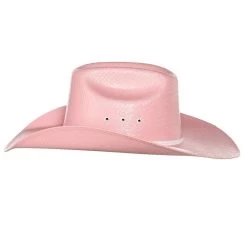 Youth M+F Twister Pink Cattlemans Crease Straw Hat -HORSE TACK Store T7130030 2