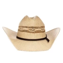 Youth Twister Ivory And Tan Bangora Straw Hat -HORSE TACK Store T71320 2