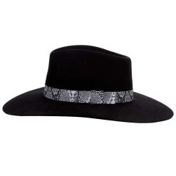 M&F Girls Pinch Front Black Fashion Hat 3 1/2` Brim -HORSE TACK Store T7890001 3