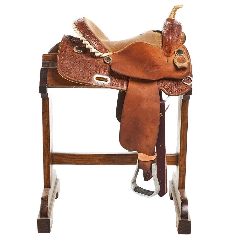 NRS Used 14.5in Teskey`s Barrel Saddle 4 NRS Used 14.5in Teskey`s Barrel Saddle - Image 2