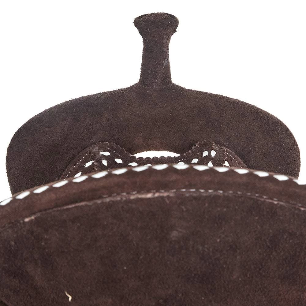 Tomahawk Chocolate Roughout 14 Inch Lightweight Barrel Saddle With Buckstitch 5 Tomahawk Chocolate Roughout 14 Inch Lightweight Barrel Saddle With Buckstitch - Image 3