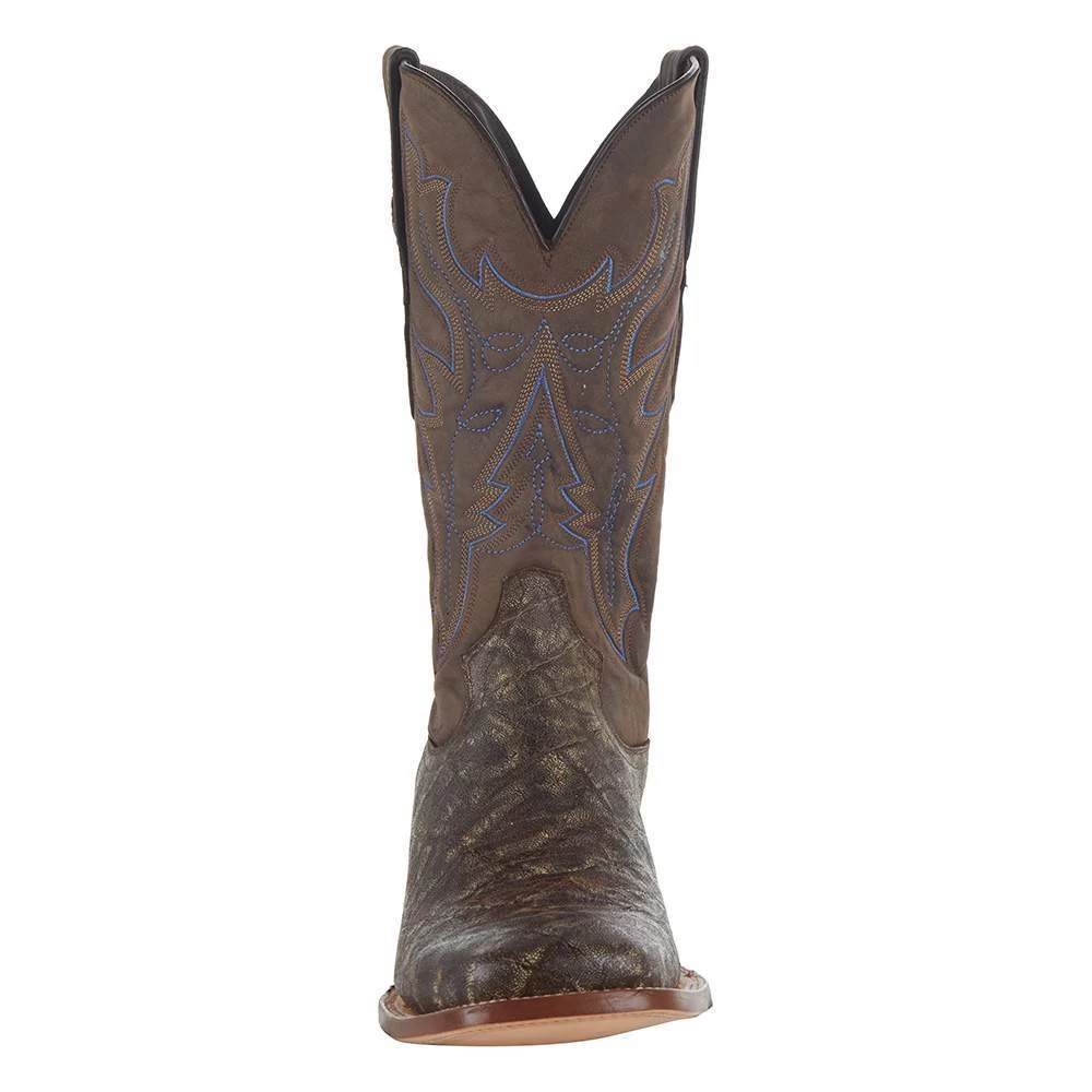 Tanner Mark Boots Men`s Matte Rustic Brown Elephant Print 12in. Brown Top Square Toe Boot 4 Tanner Mark Boots Men`s Matte Rustic Brown Elephant Print 12in. Brown Top Square Toe Boot - Image 2