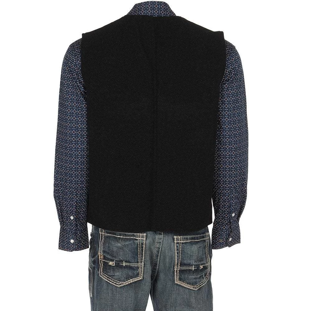 Wyoming Traders Men's Black Wyoming Wool Vest 5 Wyoming Traders Men's Black Wyoming Wool Vest - Image 3