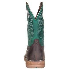 Justin Boot Company Men's H20 Rush Brown 11in. Green Top Soft Toe Work Boot -HORSE TACK Store WK4339 3