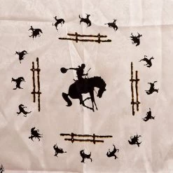 Wyoming Traders Ladies Ivory Fences Wild Rag -HORSE TACK Store WT LF1 2